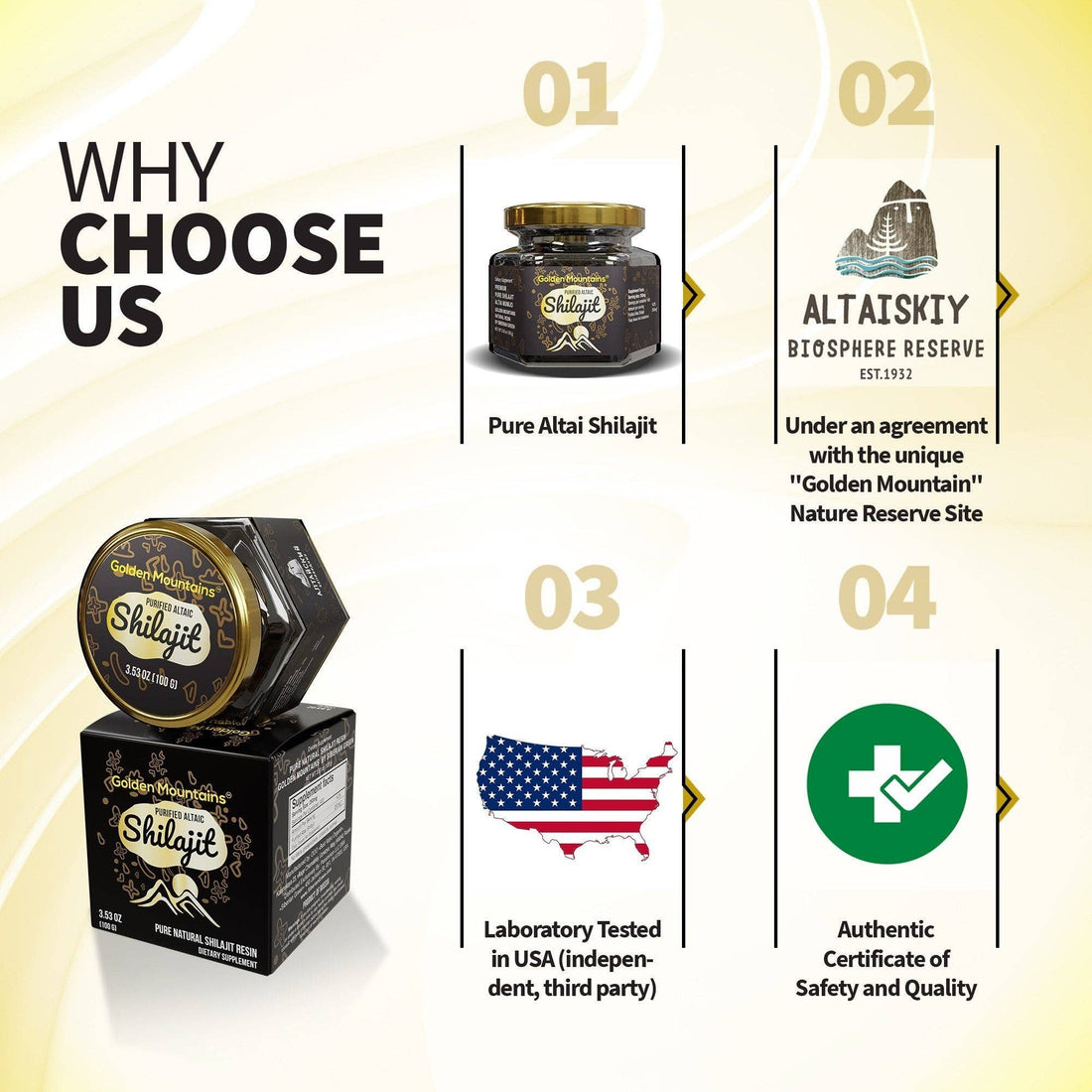 Reasons to choose Golden Mountains Shilajit Resin