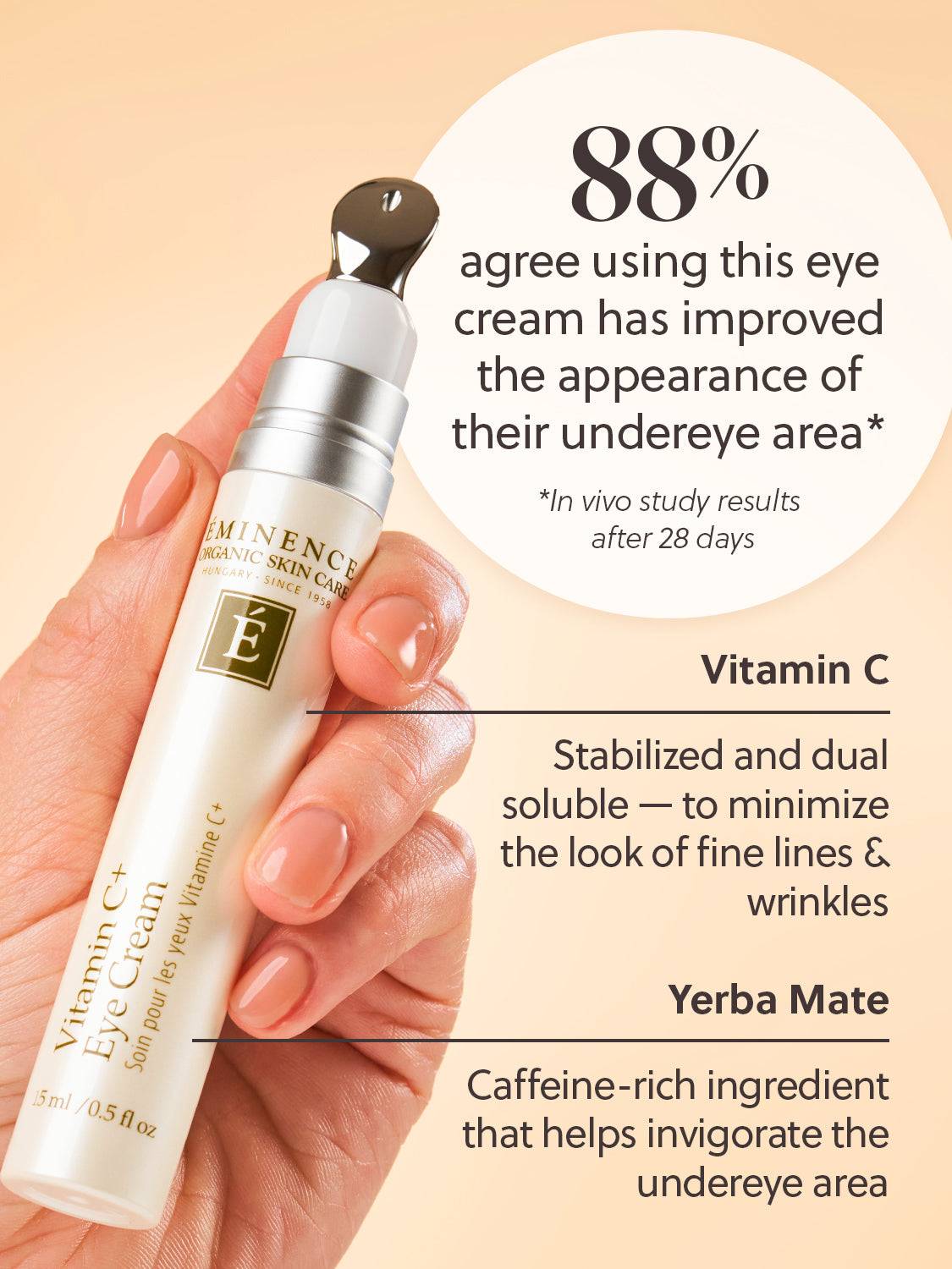 Eminence Organics Vitamin C Eye Cream for Dark Circles