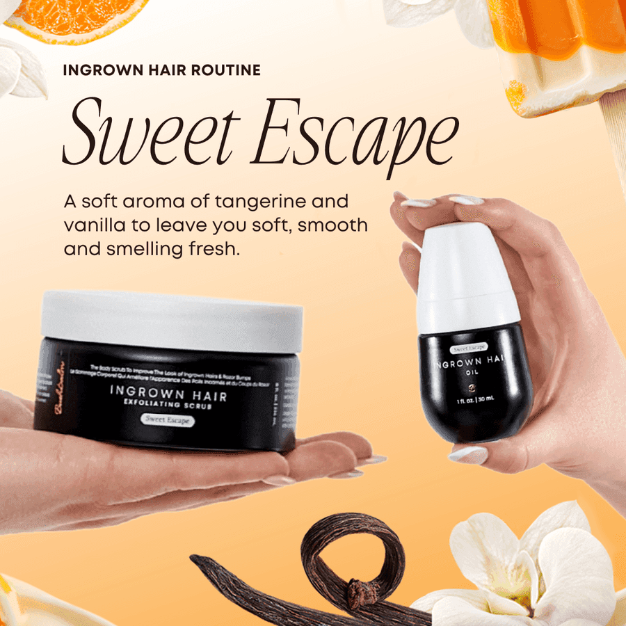 Sweet Escape Ingrown Hair Oil & Scrub 2 Step Routine