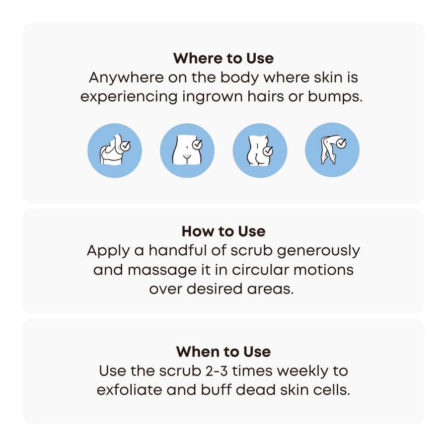 Sweet Escape Ingrown Hair Oil & Scrub 2 Step Routine