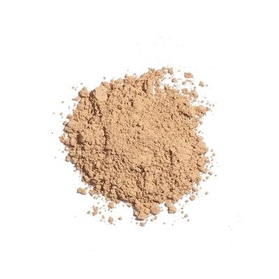 Loose powder texture of Eminence Sun Defense Minerals - Light Shade SPF 30 mineral sunscreen, showing its lightweight, blendable formula.