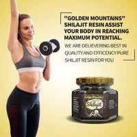 Woman exercising with Golden Mountains Shilajit Resin