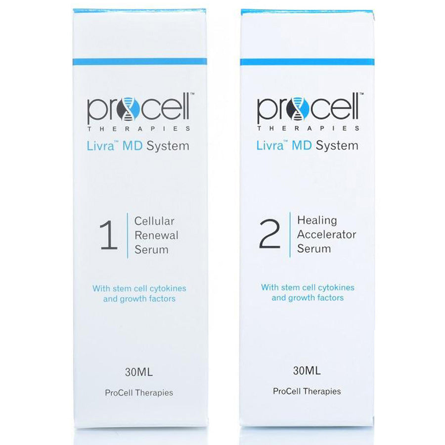 ProCell Microchanneling Livra MD Aftercare Serums 1 & 2 -  6 week supply